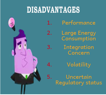 disadvantage of blockchain